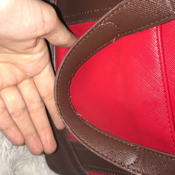 Sharif red and brown purse - Picture 5 of 6